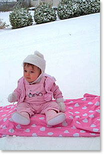Paige Cook in the snow