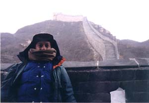 Mongolian Correspondent Chuck Ding&eacute;e at the Great Wall