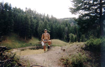 Mike Mahoney Hiking at Yellowstone