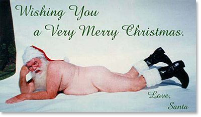 Santa Claus naked