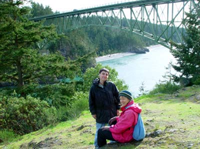Photo of Paulette and Kathy at deception pass
